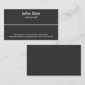 Einfaches dunkelgraues visitenkarte (Vorne/Hinten)