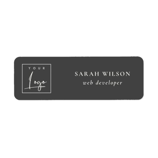 Einfaches dunkles, benutzerdefiniertes Werbelogo (Vorne)