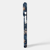 Einfaches dunkles Blau mit Schneeflocken Case-Mate iPhone Hülle (Rückseite / Links)