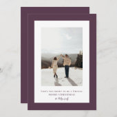 Einfaches dunkles Byzantium-Foto Feiertagskarte (Vorne/Hinten)