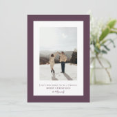 Einfaches dunkles Byzantium-Foto Feiertagskarte (Stehend Vorderseite)