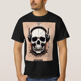 Einfaches dunkles DJ-T-Shirt T-Shirt