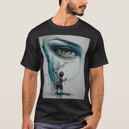 Einfaches dunkles T-Shirt (Vorderseite)