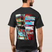 Einfaches dunkles T-Shirt – Abstrakte Kollapsrefle (Rückseite)