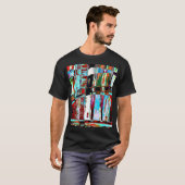 Einfaches dunkles T-Shirt – Abstrakte Kollapsrefle (Vorne ganz)
