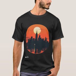 Einfaches dunkles T-Shirt für Herren 