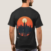 Einfaches dunkles T-Shirt für Herren (Rückseite)