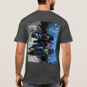 Einfaches dunkles T-Shirt mit bmw m3 Design (Rückseite)