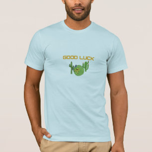 Einfaches dunkles T-Shirt  Viel Glück Kaktus