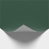 Einfaches Dunkles Waldgrün Geschenkpapier (Ecke)