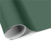 Einfaches Dunkles Waldgrün Geschenkpapier (Rolleneckpunkt)