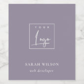 Einfaches Dusky Lilac Logo für die benutzerdefinie Weinetikett (Einzelnes Label)