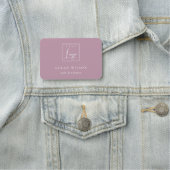 Einfaches Duskyrosa Logo für Werbeaktionen Namensschild (Beispiel)