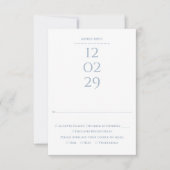 Einfaches Dusty Blue Special RSVP Karte (Vorderseite)