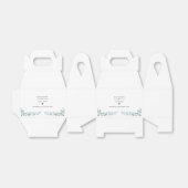 Einfaches Dusty Blue Watercolor Foliage Hochzeitst Geschenkschachtel (Ungefaltet)