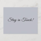 Einfaches Dusty Blue Wir haben den Adresswechsel v Begleitkarte (Rückseite)