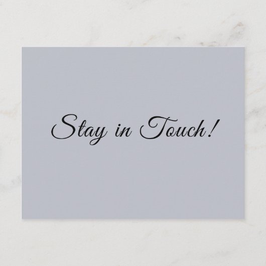 Einfaches Dusty Blue Wir haben den Adresswechsel v Begleitkarte (Rückseite)