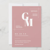 Einfaches Dusty Pink Moderner Minimaler QR-Code fü Einladung (Vorderseite)