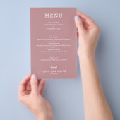 Einfaches Dusty-Rose-Menü Flyer (Handgriff)