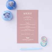 Einfaches Dusty-Rose-Menü Flyer (Einzeln)