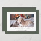 Einfaches Ebony-Frame-Foto Feiertagskarte (Vorne/Hinten)