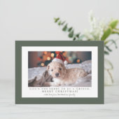 Einfaches Ebony-Frame-Foto Feiertagskarte (Stehend Vorderseite)