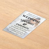 Einfaches Editierbares Schwarz-weiß-Overlay-Foto Acryleinladungen (Ablage )