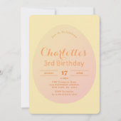 Einfaches Ei Muster Weichgelber Kindergeburtstag Einladung (Vorderseite)