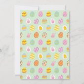 Einfaches Ei Muster Weichgrüner Kindergeburtstag Einladung (Rückseite)