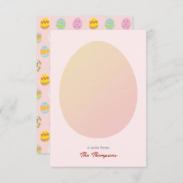 Einfaches Ei- und Osterlackiertes Eiermuster Weich Dankeskarte