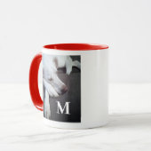 Einfaches Ein Foto Frohe Friedliche Weihnachten Ni Tasse (Vorderseite Links)