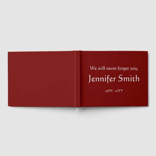 Einfaches, einfaches Beileid Guestbook Gästebuch (Voll)