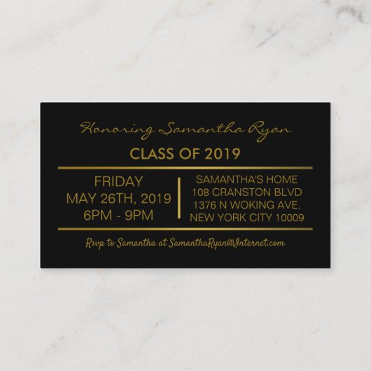 Einfaches Einfaches Graduiertentreffen Einladung (Rückseite)