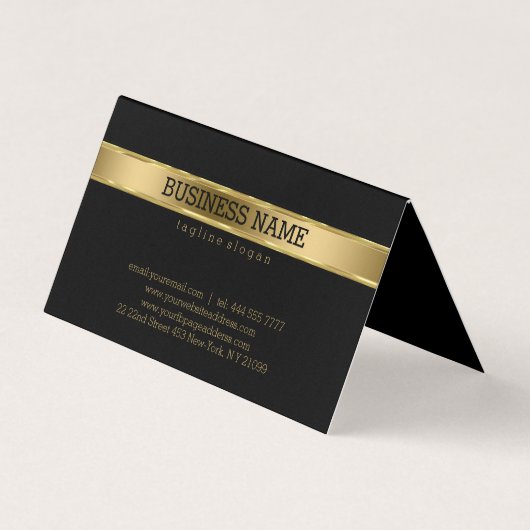 Einfaches einfarbiges Hintergrundbild mit goldenem Visitenkarten (Rückseite)