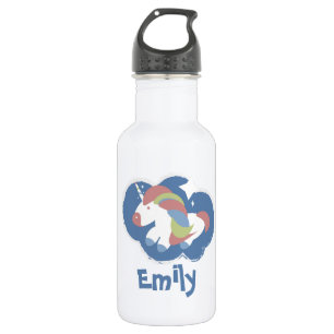 Einfaches Einhorn Regenbogen Bunt Kinder Edelstahlflasche