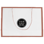 Einfaches Einkaufen eigener Logos Große Geschenktüte (Rückseite)
