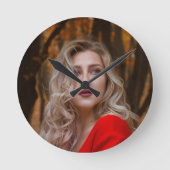 Einfaches Einzelbild Runde Wanduhr (Vorderseite)