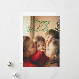 Einfaches einzelnes Foto Feiertagskarte