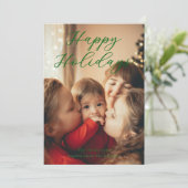 Einfaches einzelnes Foto Feiertagskarte (Stehend Vorderseite)