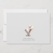 Einfaches Elefant mit Balloons-Neutral-Baby-Dusche Einladung (Rückseite)