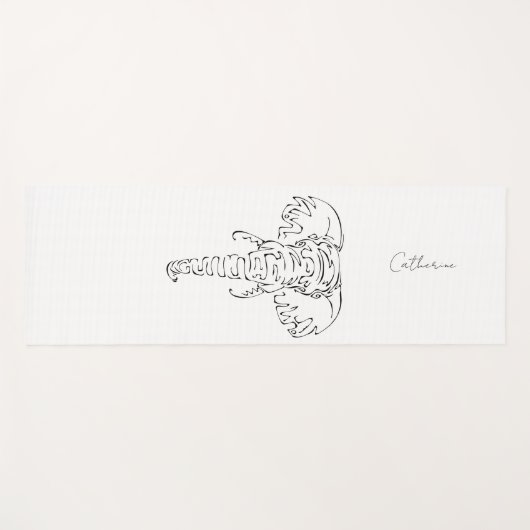 Einfaches Elefantendesign Anpassbare Yoga-Matte Yogamatte (Vorderseite (Horizontal))