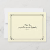 Einfaches Elegance-Beileid Vielen Dank an Ihre Kar Dankeskarte (Vorderseite)