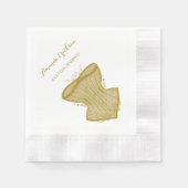 Einfaches Elegance Gold Corset Lingerie Brautparty Serviette (Vorderseite)