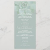Einfaches Elegance-Hochzeitsprogramm Programm (Rückseite)