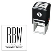 Einfaches Elegant 3 Anfangsbuchstaben Monogram #8D Permastempel (Beispiel)