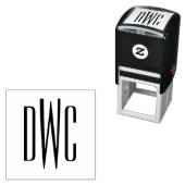 Einfaches Elegant 3 Initial Letter Monogram #8 Emb Permastempel (Beispiel)