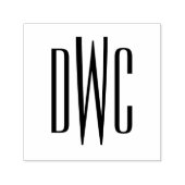 Einfaches Elegant 3 Initial Letter Monogram #8 Emb Permastempel (Design)