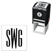 Einfaches Elegant 3 Initial Letter Monogram #8BSt3 Permastempel (Beispiel)