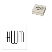 Einfaches Elegant 3 Initial Letter Monogram #9HV Gummistempel (Stempel)