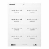 Einfaches Elegant | Classic Wedding Address Label (Vorne)